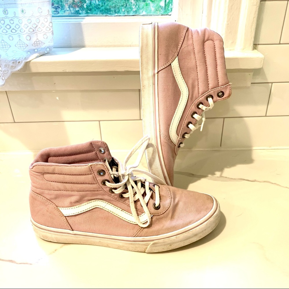 Vans high top pink lavender 8.5